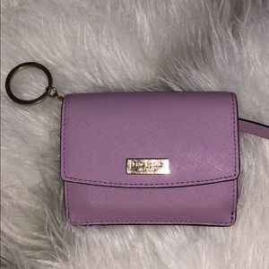Kate Spade Lavender Card Holder Keychain Purse